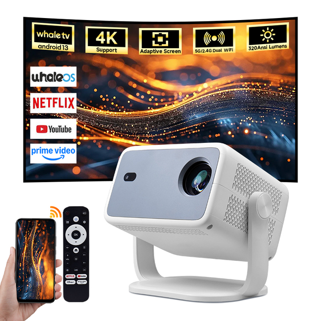 Hotack L018AA Full HD 1080P Home Theater Video Proyector Smart Android TV Wireless Projecteur Portable Mini Projector 4K