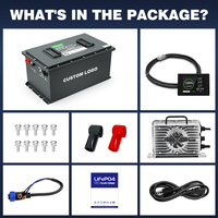 Kustomisasi Remote Control Monitor BT, Baterai Lithium Golf Cart OEM Daya Kuat 72V 105AH, Baterai Lithium untuk Golf Cart