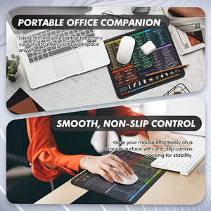 Alfombrilla <span class=keywords><strong>de</strong></span> Ratón Multifuncional con Referencia <span class=keywords><strong>de</strong></span> Atajos <span class=keywords><strong>de</strong></span> Excel/<span class=keywords><strong>Word</strong></span>/<span class=keywords><strong>PowerPoint</strong></span>/Windows, Base <span class=keywords><strong>de</strong></span> Goma Antideslizante y Bordes Cosidos - Product Image 3