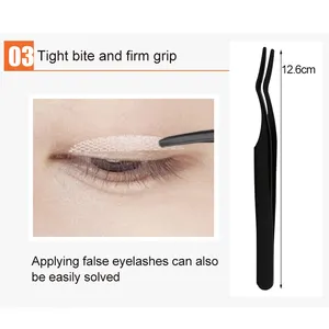 Werkseitige Magnet pinzette Individuelle Wimpern pinzette Verlängerung pinzette Beauty Tools Kunden spezifisches Logo Akzeptieren Sie OEM