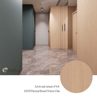 Panneaux décoratifs en placage naturel, texture bois, toucher doux, haute résistance, écologiques, résistants au feu, pour meubles et armoires d'intérieur