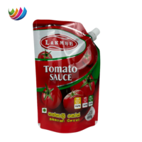Impression personnalisée Tomate Piment Sauce Ail Ketchup Stand up Sac d'emballage pochette à bec