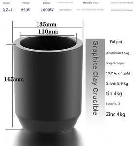 Four de fusion de métaux à induction pour l'or, le cuivre, l'argent, l'aluminium, résistant aux hautes températures - Product Image 5