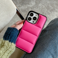 Mode Puffer Téléphone étui pour iphone 16 15 14 13 12 Pro 11 Pro Max X XS XR 8 7 Coloré Doudoune Mobile Couverture Arrière