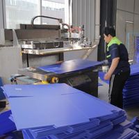 Boîte en plastique creux en PP recyclé, pliable, pour déménagement et stockage, empilable, antistatique