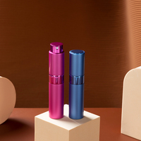 Voyage Atomiseur Vaporisateur Bouteille De Parfum Mini Usine Directe En Gros 8ml Portable Rechargeable En Aluminium Sérigraphie Pompe Pulvérisateur