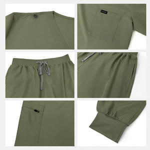 Conjunto de Uniformes de Enfermeira Pullover Fashion com Logo Privado, Uniforme Médico de Hospital com Calças Jogger - Product Image 3