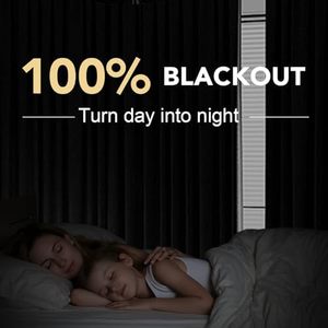 Paneles de Cortina 100% Opacos, Listos para Usar, con Pliegues Texturizados y Ojales, Modernos, para Sala de Estar, Bloquean la Luz Completamente, Aislantes Térmicos, 84 - Product Image 2