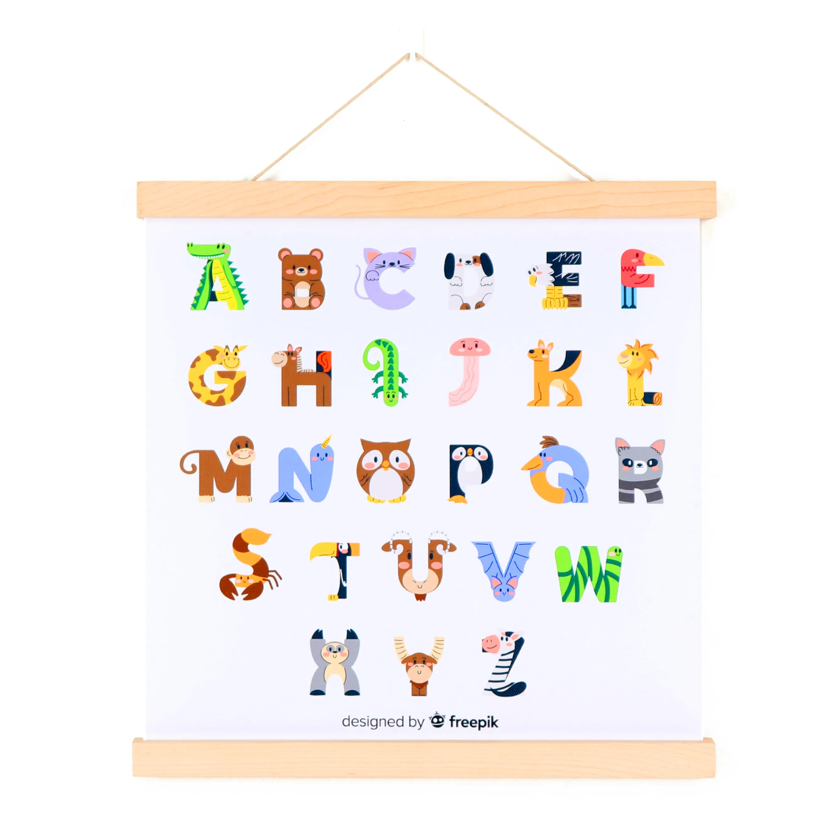 IDS-Póster educativo del alfabeto para niños pequeños, tabla de pared electrónica para aprender el tráfico de animales