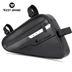 กระเป๋าจักรยานทรงสามเหลี่ยม WEST BIKING 3L พร้อมแถบสะท้อนแสง อุปกรณ์เสริมสำหรับจักรยานเสือหมอบ กันน้ำ กันฝน พกพาสะดวกสำหรับการปั่นจักรยาน - Product Image 2