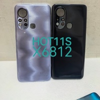 Untuk X6812S HOT11S Kit Perbaikan Ponsel TPU - Panel Casing Kaca Pintu Baterai dengan Desain Batang