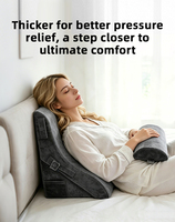 Coussin orthopédique en mousse haute densité pour tête de lit, lecture, soutien du dos et soulagement des douleurs aux jambes, pour le lit ou la position assise