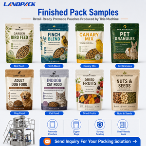 Machine de scellage Doypack pour aliments granulaires pour oiseaux, fruits secs et graines de volaille, avec système rotatif pour les noix - Product Image 2