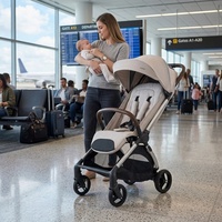 Poussette bébé compacte en aluminium, facile à transporter, 3 en 1, pour nouveau-né, poussette portable, design populaire, landau bébé