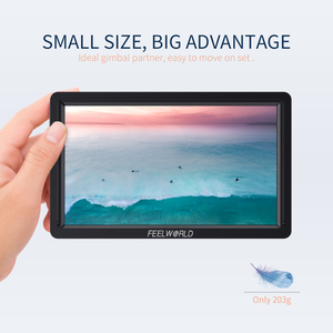 FEELWORLD FW568S Dslr Field Monitor 3G-SDI 4K HDMI 1920X1080 IPS 6 pouces hdmi Camera Field Monitor F970 Power Adapter & Mount - Product Image 2