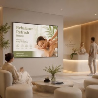 Panneau d'affichage numérique mural pour salon et spa, 32'' et 43'' |   Écran d'affichage interactif Android 4K UHD avec CMS gratuit