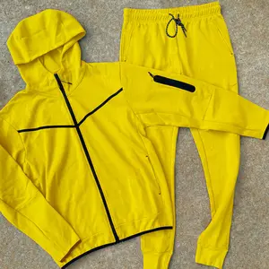 Модный тренировочный костюм, мужские спортивные костюмы с логотипом на заказ, однотонный мужской тренировочный костюм из флиса на молнии для бега 2022