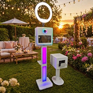 Cabina de Fotos con Pantalla Táctil LCD <span class=keywords><strong>Full</strong></span> <span class=keywords><strong>HD</strong></span> de 15.6 Pulgadas, Máquina de Fotos Selfie DSLR con Soporte de Luz LED RGB Programable para Cámaras DSLR - Product Image 2