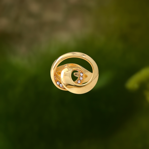 Fashion <b>Rings</b> 316L Stainless Steel PVD <b>Gold</b> Plating Sustainable Resistant Design - Product Image 3