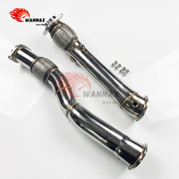 Premium TIG-Geschweißtes Poliertes Performance-Auto-Downpipe-Kit mit Klemmen Passend für BMW F97 X3M F98 X4M
