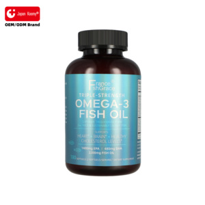 Complément alimentaire nutraceutique Super Huile de Poisson Oméga 3 Triple Concentration EPA DHA pour la Santé Cardiaque – 180 Gélules Molles Oméga 3 - Product Image 1