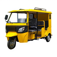 Nouveau tricycle motorisé à trois rangées à carrosserie ouverte, alimenté électriquement, Tuk-Tuk pour passagers, 6 places, 50-70 km/h, véhicule à trois roues
