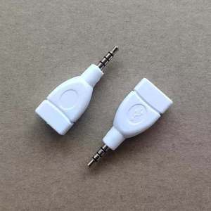 Car Audio 3.5mm Aux <b>To</b> <b>Usb</b> <b>Adapter</b> For Mobile Phone Single Head <b>Plug</b> In 5Cm Abs Material - Product Image 2
