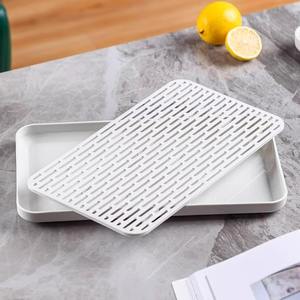 Plateau de drainage simple taille M, carré, résistant à l'eau, avec support de rangement polyvalent, accessoire essentiel pour la décoration de table domestique - Product Image 4