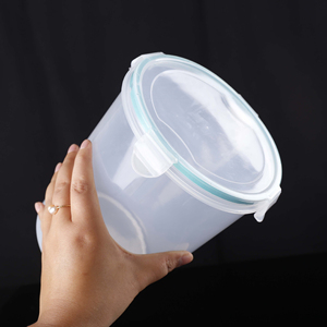 Tanque de almacenamiento transparente de 2 <span class=keywords><strong>litros</strong></span> y 1Kg, hebilla de punto de plástico PP, Cubo de mantenimiento fresco refrigerado, <span class=keywords><strong>caja</strong></span> de mantenimiento fresco de 2 libras - Product Image 4