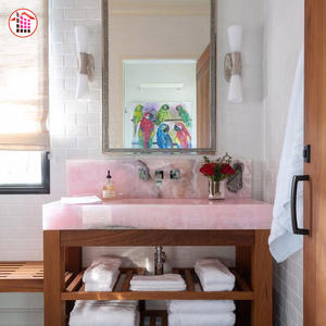 Pierre de marbre onyx <span class=keywords><strong>rose</strong></span> translucide du Pakistan à bon prix pour mur - Product Image 6