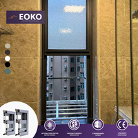 Fenêtre à guillotine simple EOKO Hurricane Impact NFRC en aluminium blanc à rupture de pont thermique avec double vitrage pour constructeurs et designers