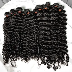 Original Raw burmese curly hair natural black virgin cuticle aligned extensions Bundles Weave, virgin factory hair