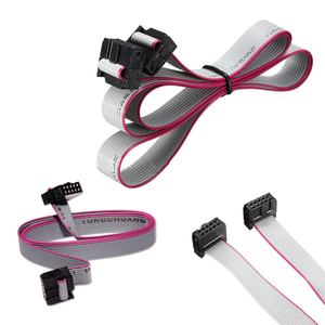 Conector IDC de 6, 8, 10, 12, 14, 16, 20, 24, 26, 30, 34, 40, 50, 60, 64 pines con paso de 2.54 mm, conjunto de cable plano gris, cable plano IDC - Product Image 5