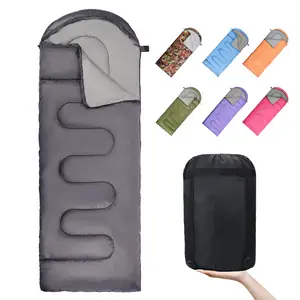 Longsen camping d'hiver en plein air personnalisé tissu sac de couchage en duvet ultraléger étanche confortable sac de couchage adulte