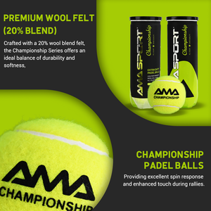 ลูกเทนนิสพาเดล AMA SPORT รุ่นใหม่ <span class=keywords><strong>ปี</strong></span> 2026 ผลิตจากขนสัตว์ 20% ปรับแต่งได้ พร้อมโลโก้ตามสั่ง ได้รับการรับรองจาก IPF - Product Image 2