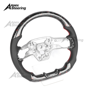 Volant sport en fibre de carbone forgée, nouveau modèle 2024-2025, avec cuir perforé - Product Image 3