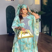 Luxe africain grande taille nouvelle mode deux pièces ensemble femmes décontracté fête porter robes de soirée foulard broderie Jacquard