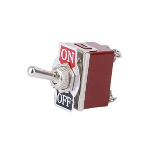 Factory Cheap Price Sale Ac 15A 250V Brown On-Off 4Pin Screw Terminal Silver Contact Toggle Switch