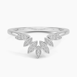 Anillo Radiante Curvo de Moissanita Chapado en Plata, Joyería Contemporánea para Mujer, Accesorio de Moda para Fiesta de Compromiso - Product Image 5