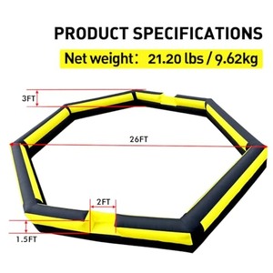 Terrain de Gaga Ball Gonflable de 26 pieds avec Souffleur Puissant pour <span class=keywords><strong>Activités</strong></span> <span class=keywords><strong>Familiales</strong></span> Intérieures et <span class=keywords><strong>Extérieures</strong></span>, Court de Gagaball Portable avec Tapis en PVC Durable - Product Image 2