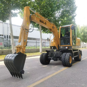 Excavadora de Ruedas SDLG Amarilla con Tracción en las Cuatro Ruedas, Maquinaria de Construcción - Product Image 1