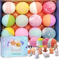 Bombes de bain pour enfants avec des jouets surprise à l'intérieur, ingrédients 100% naturels, emballage en boîte cadeau
