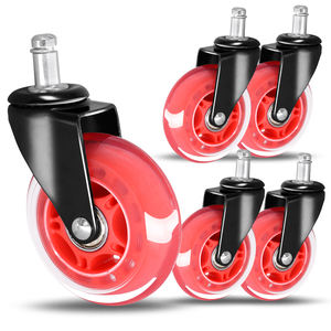 Setzen Sie den Schaft 2,5/3 Zoll PU-Lenkrad ein 100mm Profession elle Lenk rollen Set Rollen für Anwendungs möbel - Product Image 1