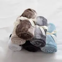 Bebek kilometre taşı battaniye ucuz pazen battaniye toplu katı renk atmak battaniye