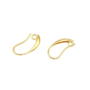 Ganchos para pendientes chapados en oro de 18k, accesorios de latón pulido para la fabricación de joyería DIY A13 - Product Image 5