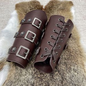 Médiéval Hommes Brassard Vikings Costume Props Halloween Cosplay Accessoire Armure Adulte Poignet Archer Gantelet Larp <span class=keywords><strong>Chevalier</strong></span> Cuir - Product Image 4
