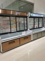Vitrine Réfrigérée Commerciale pour Fruits et Légumes, Réfrigérateur de Présentation de Boissons pour Supermarché