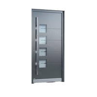 Porte d'entrée pivotante en acier inoxydable et fer forgé sur mesure, design moderne Zonle pour les maisons