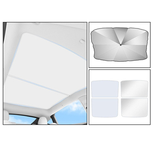 Pare-soleil de voiture rétractable PVC Adsorption électrostatique isolation thermique toit ouvrant parfait pour Tesla modèle Y/3 - Product Image 2