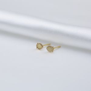 เฮเซลนัทต่างหูสตั๊ดเล็กๆขายส่งเครื่องประดับเงินแท้ 925 เครื่องประดับแฮนด์เมดตุรกี - Product Image 4